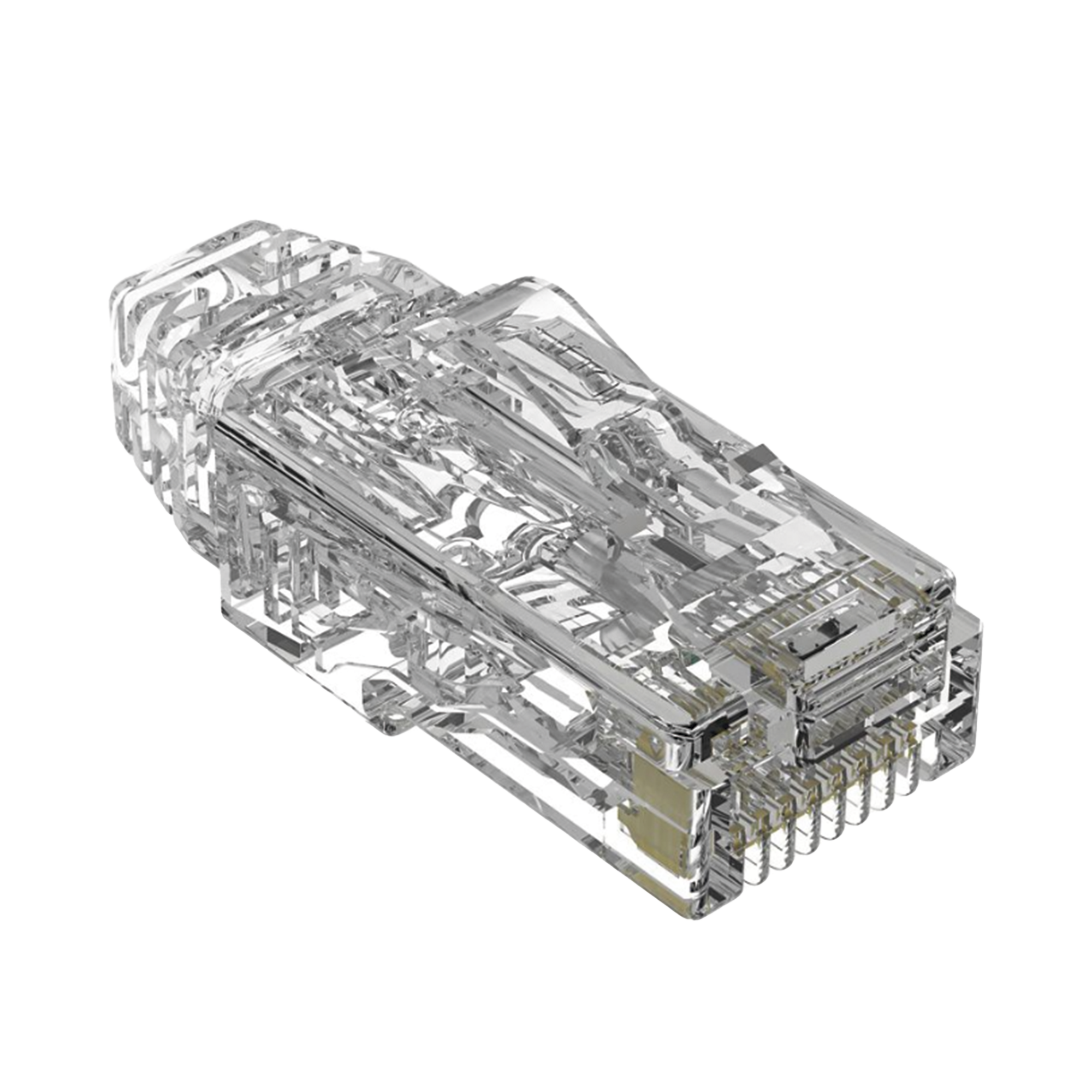 Plug RJ45 Cat6/6A, Para Cable UTP de Calibre 28 AWG, Chapado en Oro de 50 micras, Paquete de 100 piezas Plug RJ45 Cat6/6A, Para Cable UTP de Calibre 28 AWG, Chapado en Oro de 50 micras, Paquete de 100 piezas
